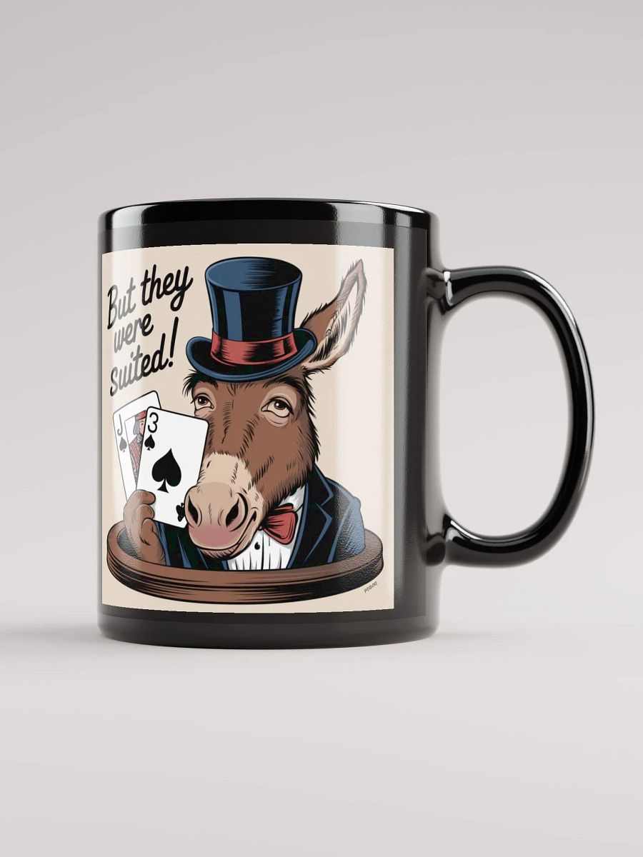 Suited Donkey Black Glossy Mug product image (2)
