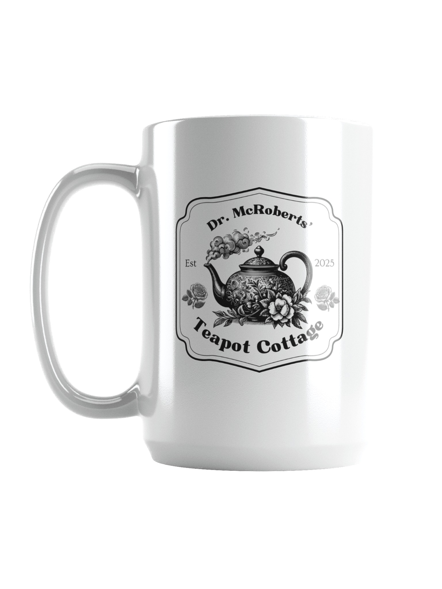 Mug (15 oz). Dr. McRoberts' Teapot Cottage product image (1)