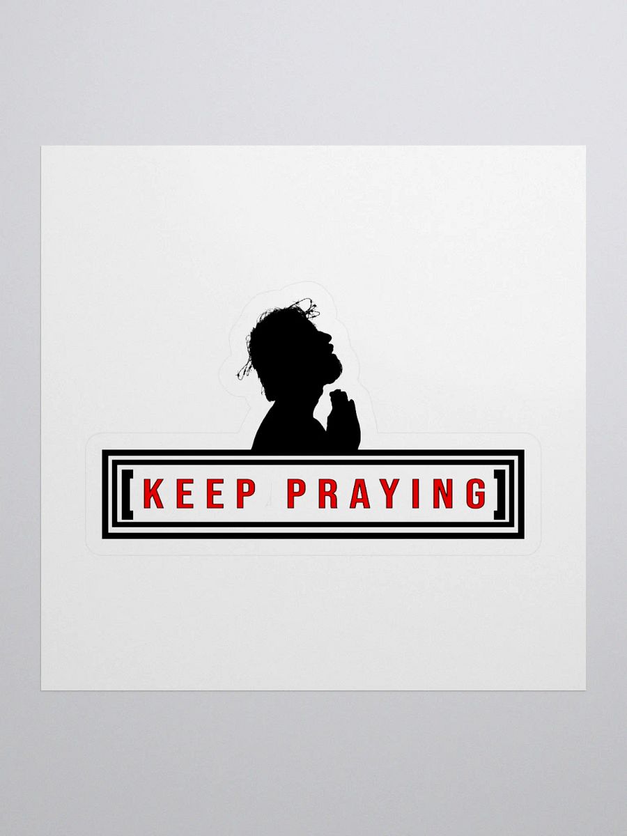 Bold Red 'KEEP PRAYING' Sticker product image (1)
