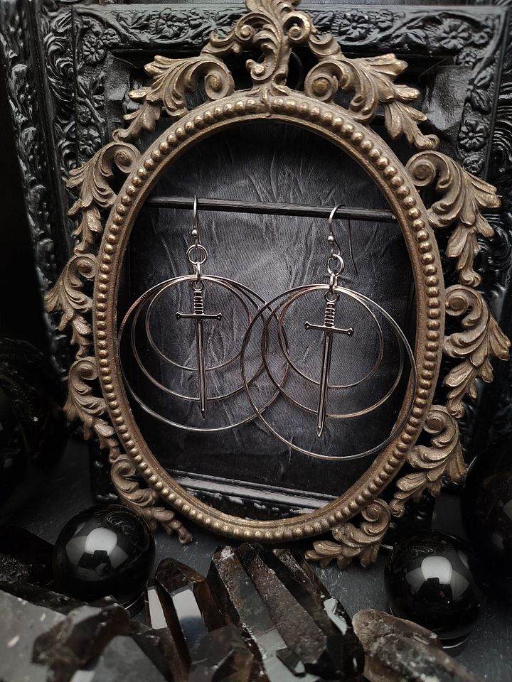 Earrings Swords - Silver Sword Trio product image (2)