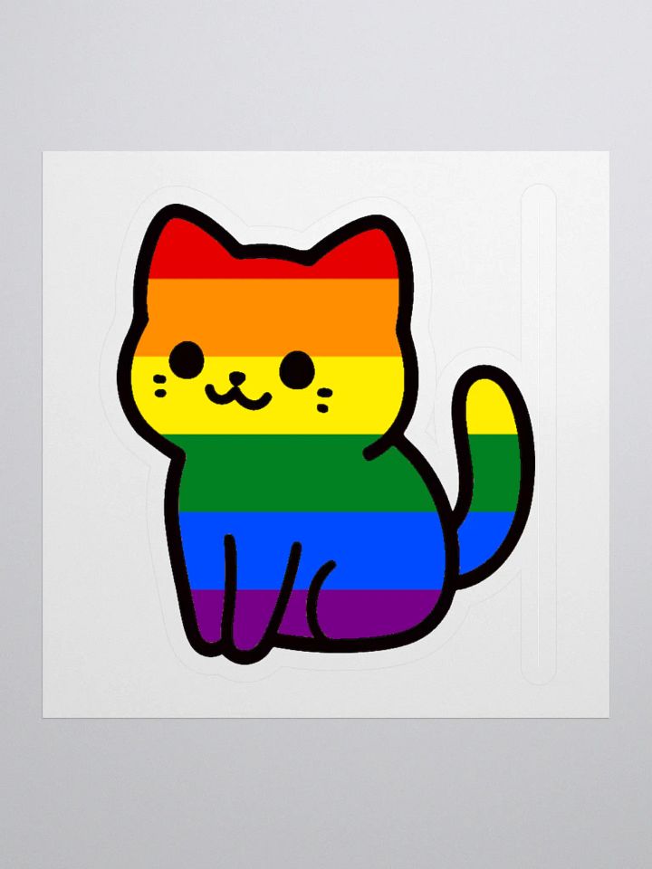 Rainbow Pride Kitty Sticker product image (1)