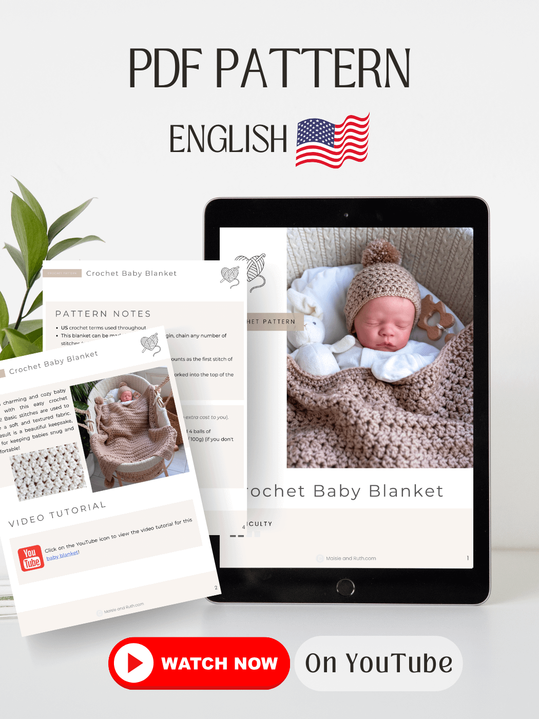 Crochet Pattern: Easy Baby Blanket product image (2)
