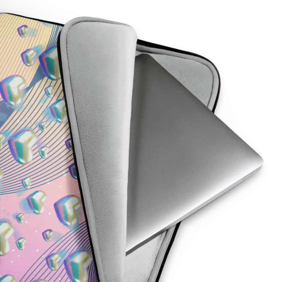 Whimsical Heart Laptop Sleeve for the feminine ladies girls gen z product image (4)