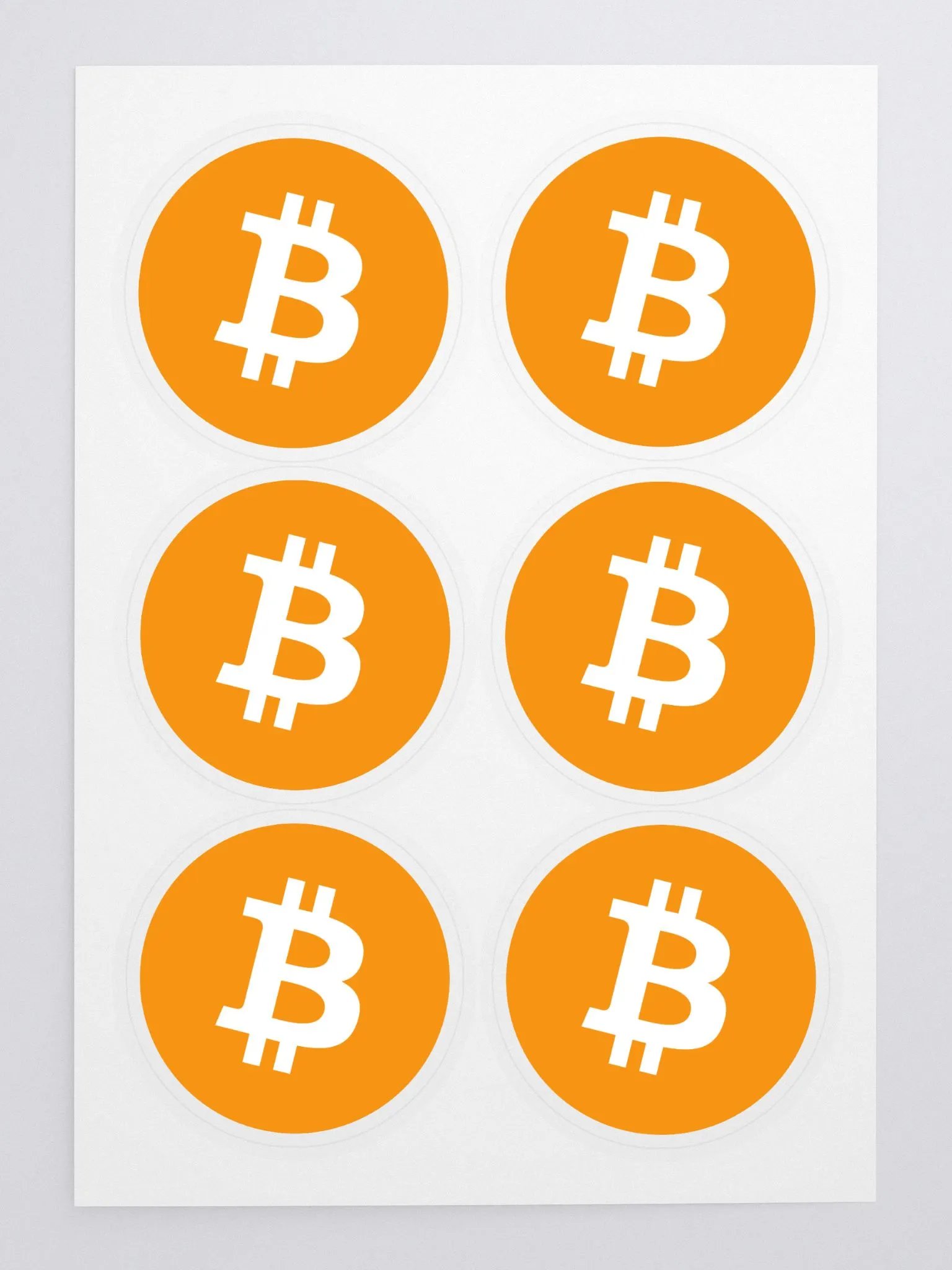 Bitcoin Kiss Cut Sticker Sheet (6-Pack) product image (1)