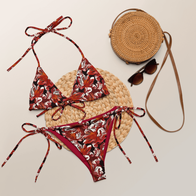 Fire Flower | Recycled String Bikini product image (12)