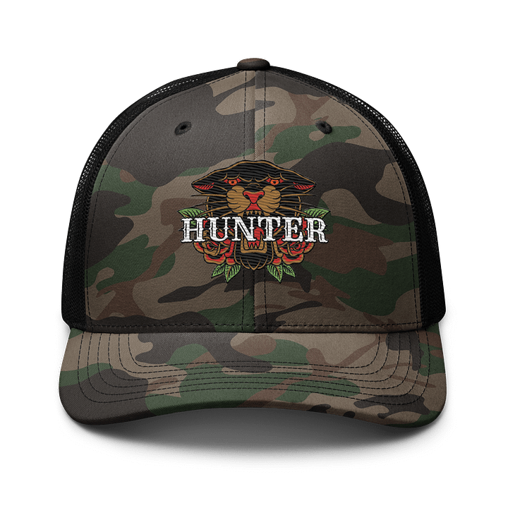 Hunter Tattoo Embroidered Camo Trucker Hat product image (1)