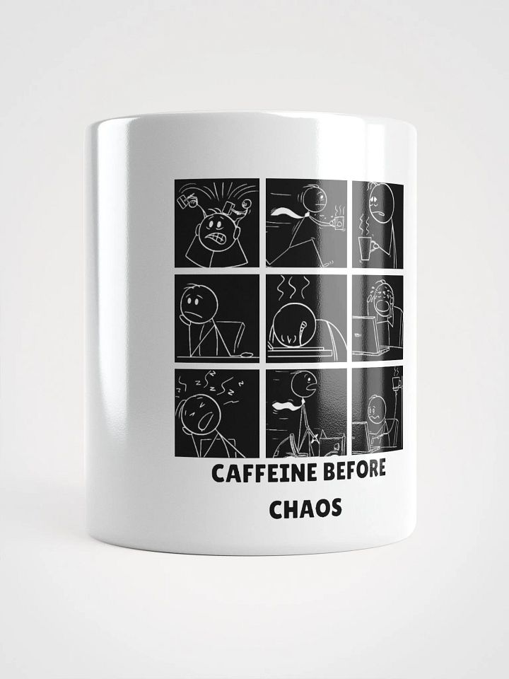 CAFFEINE BEFORE CHAOS- Glossy Coffee Mug product image (1)