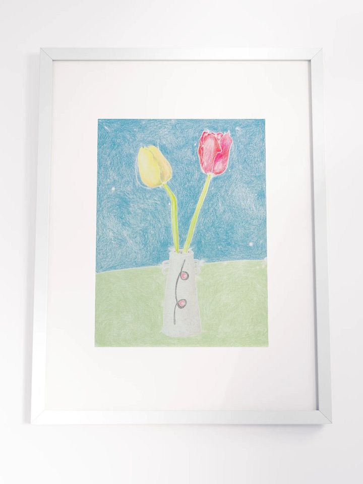 Two tulips print framed product image (10)