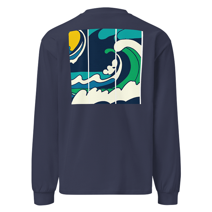 Ebb and Flow Ocean Waves Long Sleeve Shirt product image (7)