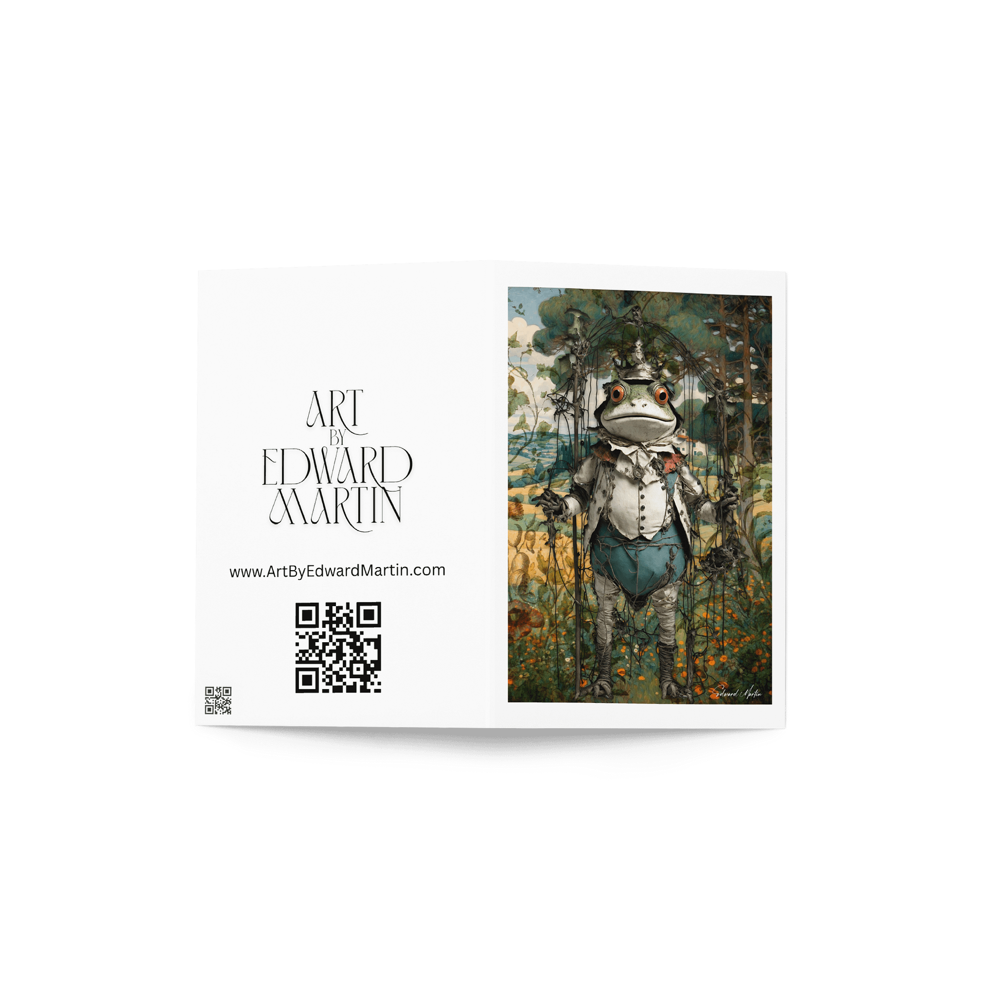 Whimsical Victorian Frog Greeting Card product image (4)