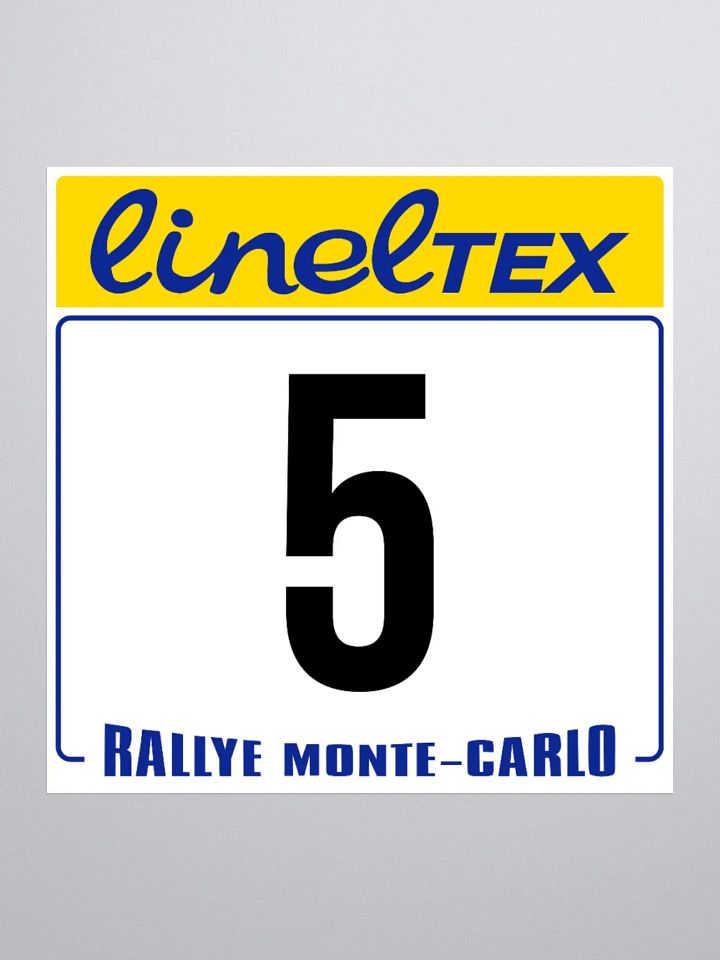 3x3 Sticker / Carlos Sainz / 1998 Rallye Monte-Carlo Number 5 product image (2)
