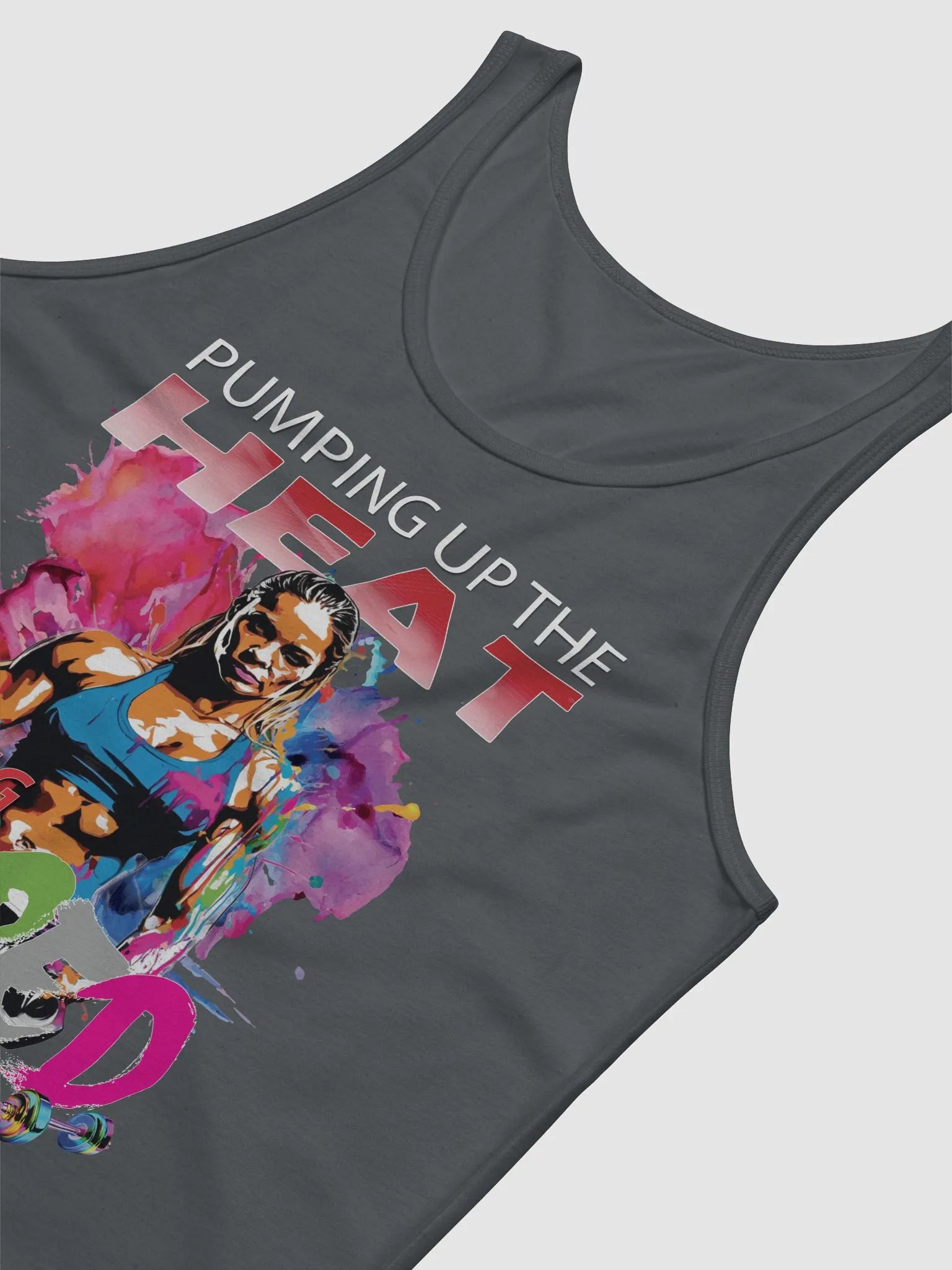Pumping Up The Heat Getting Ripped Female Woman Bodybuilder Fitness Gym Tank Top product image (8)