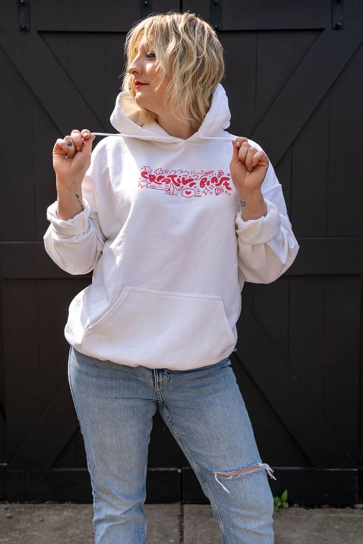 CREATIVE CHAOS HOODIE - Red txt product image (1)