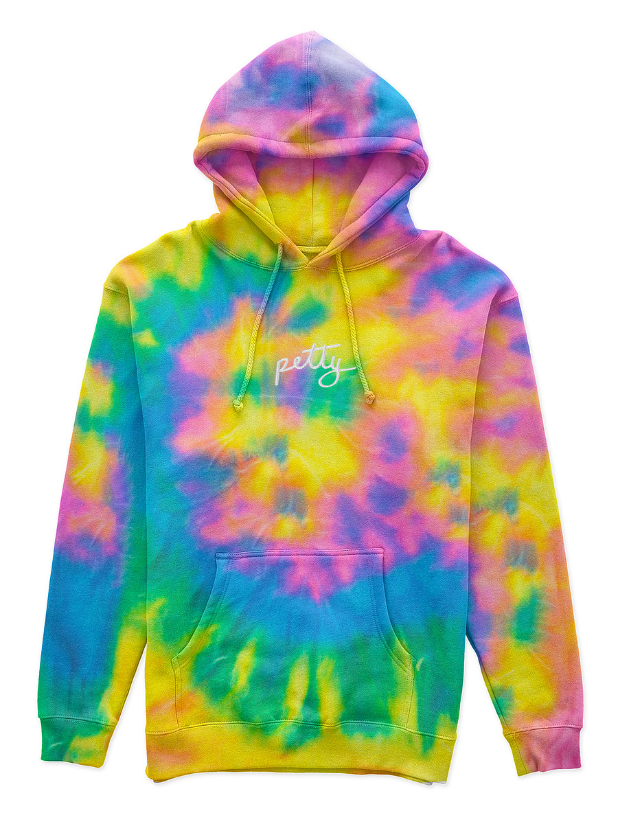 Petty Tie-Dye Hoodie Rainbow (White Embroidery)