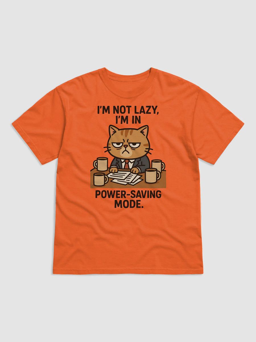 “Power-Saving Mode Cat T-Shirt” – Funny Lazy Cat Shirt for Work product image (1)