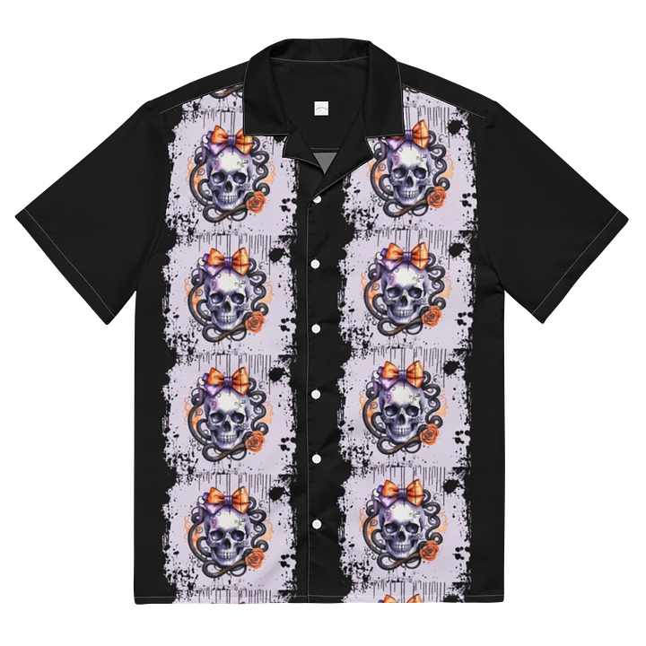 Unisex Skull and Snake Design Coquette Style Button Down Shirt product image (2)