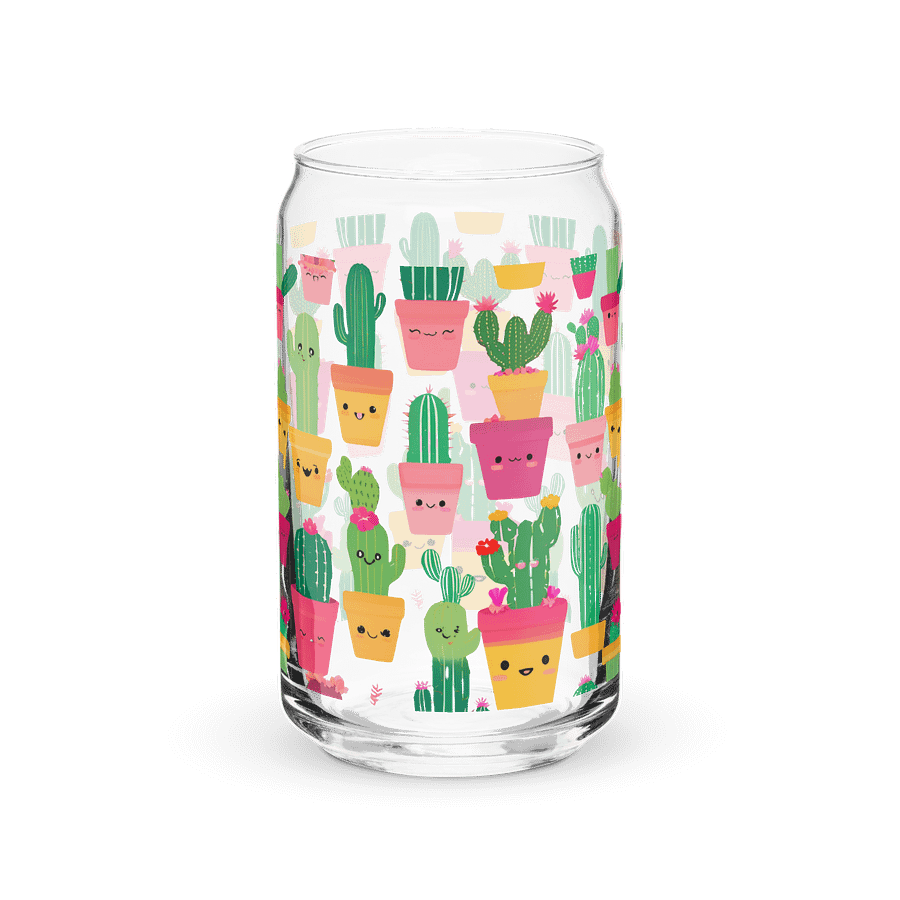 Whimsical Cacti Can-Shaped Glass product image (2)