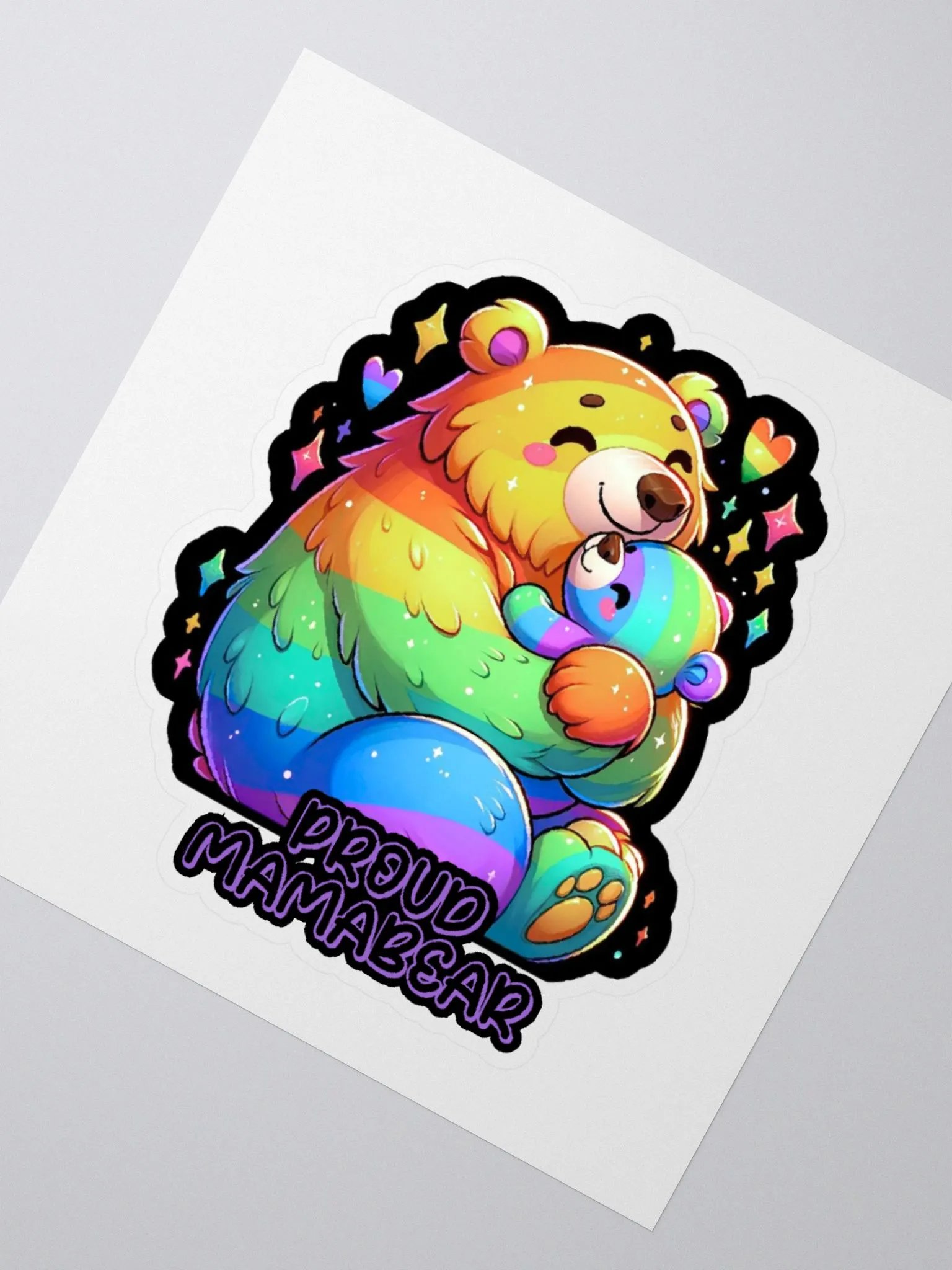 MamaBear-LGBTQIA+ Ally Sticker-Rainbow Mom Sticker product image (6)