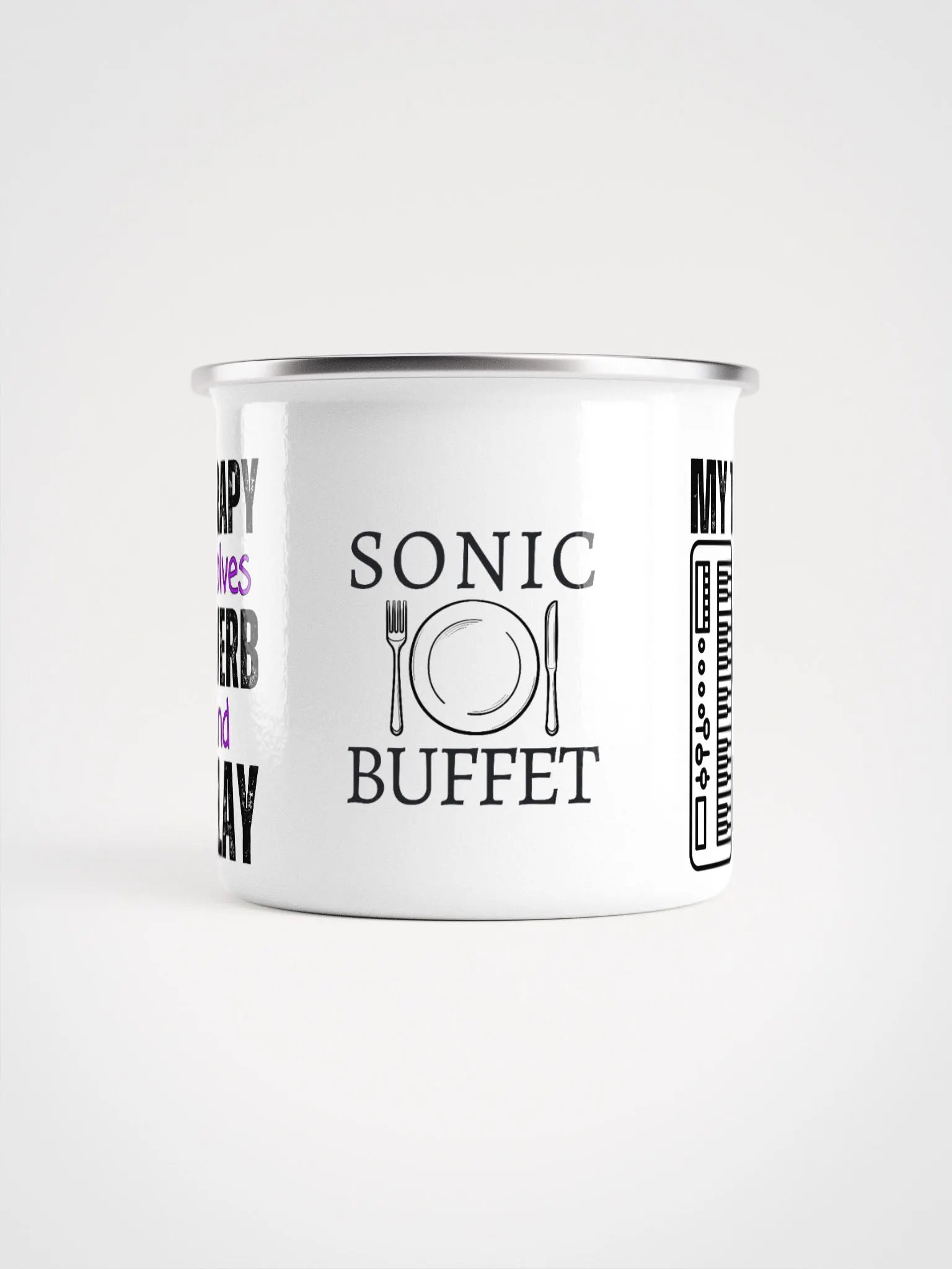"My Therapy Involves Reverb and Delay" Enamel Coffee Mug product image (2)