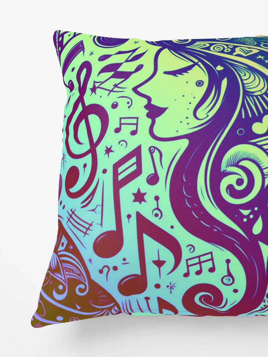Vibrant Music Lover's Cushion - Perfect Gift for Singers & Musicians product image (4)