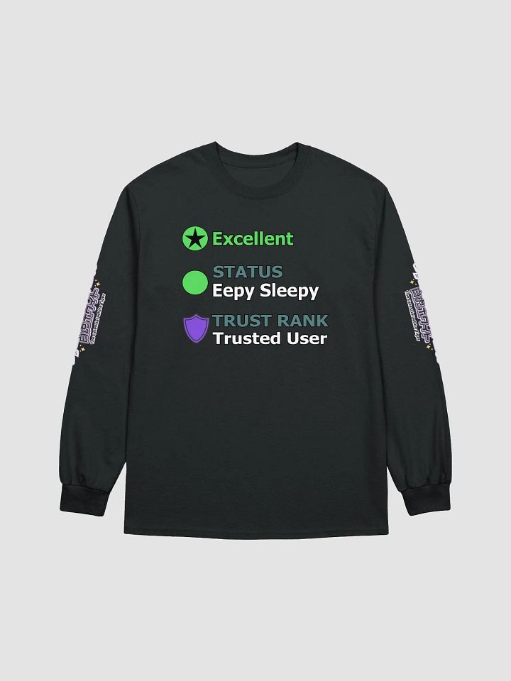 Cotton Long Sleeve T-Shirt (Unisex) - Byakko VR Stats Eepy Sleepy Edition product image (12)