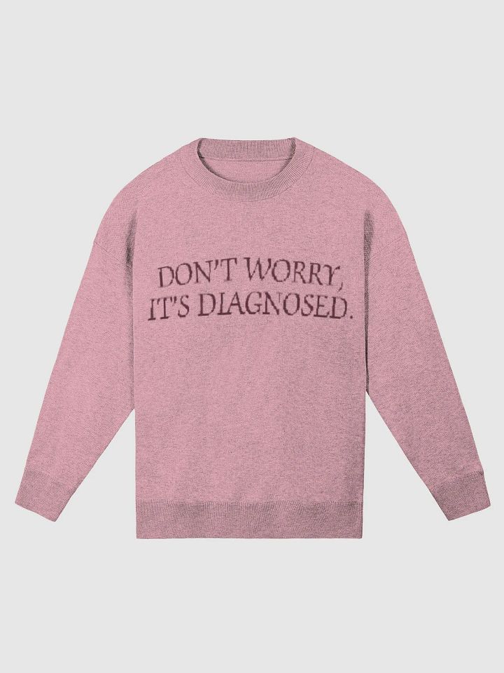 DW, it's diagnosed. (lg. design, maroon and pink) knitwear relaxed crewneck product image (1)