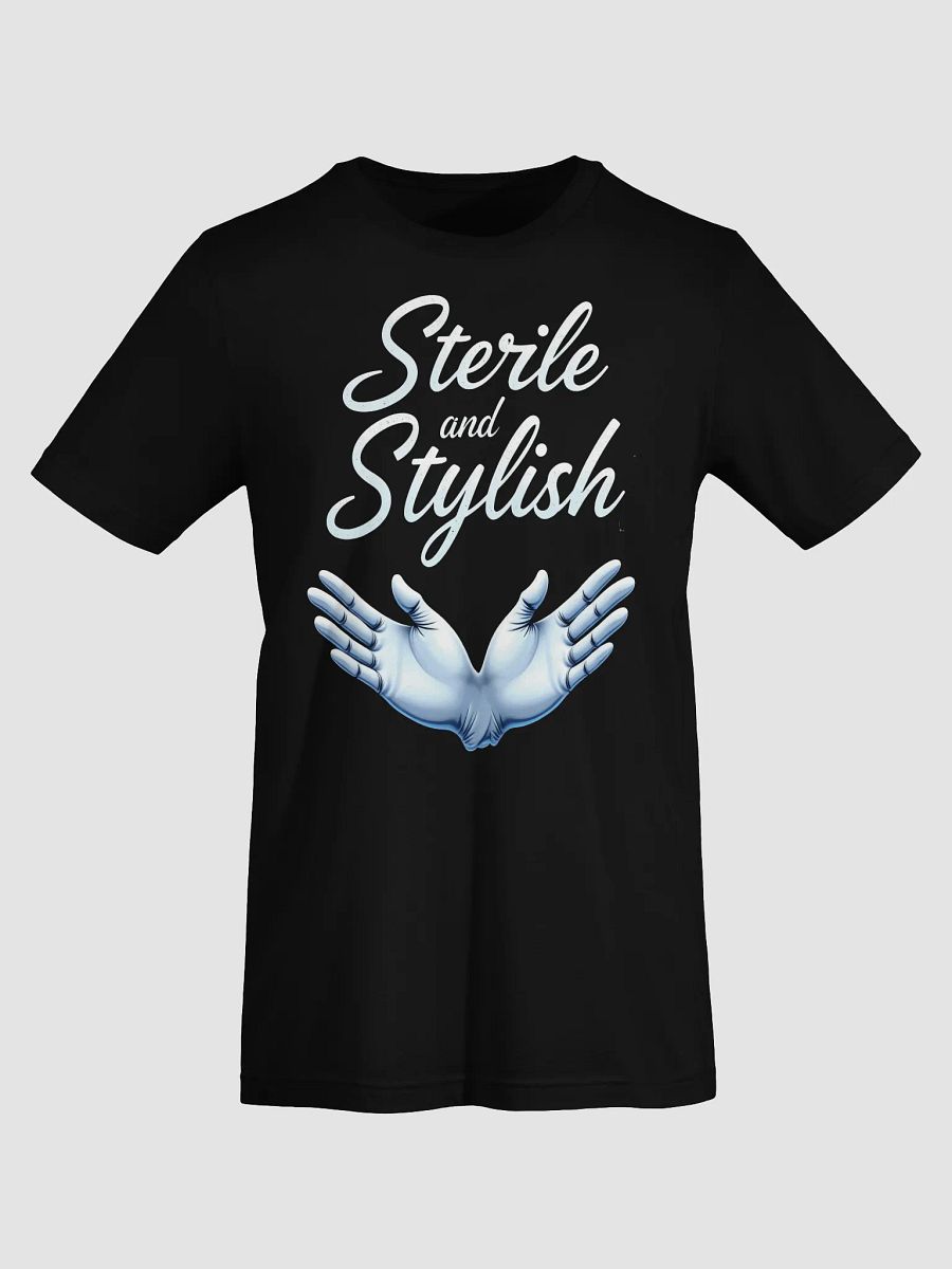 Sterile & Stylish Blue Gloves T-Shirt product image (64)