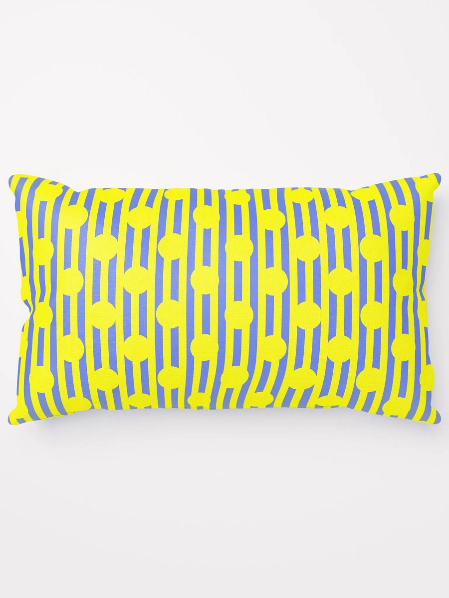 Yellow Stripes and Polkadots Throw Pillow product image (14)
