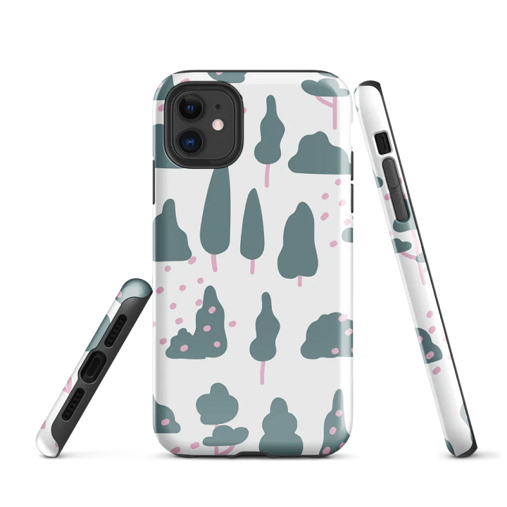 Teal Tree Blossoms iPhone® Tough Case product image (1)