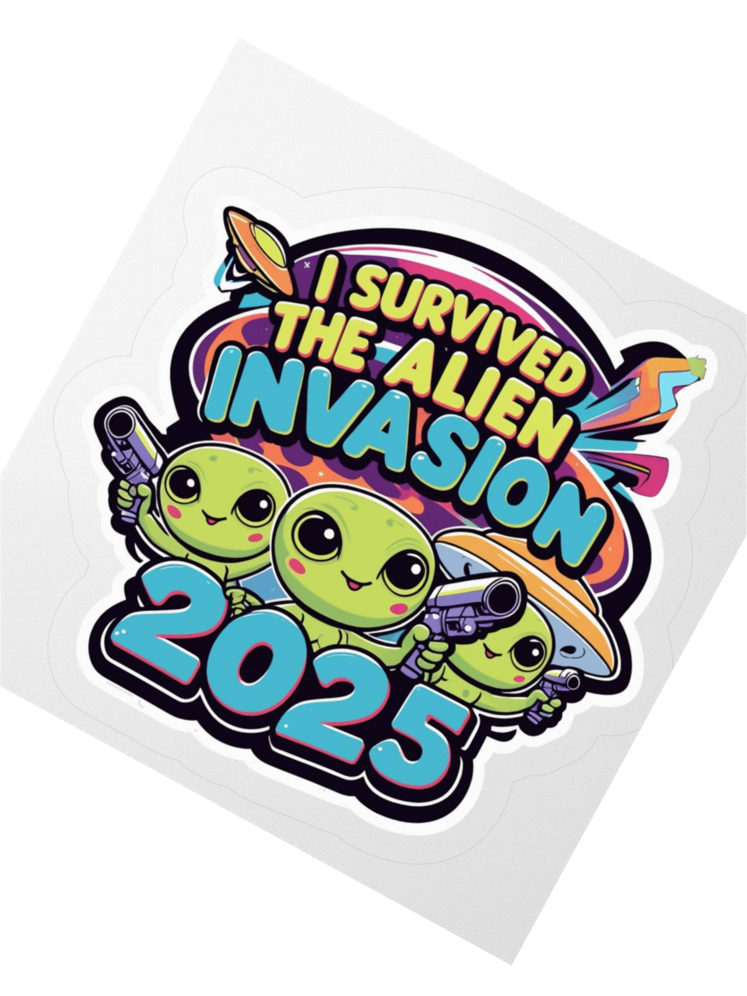 I Survived the Alien Invasion Sticker product image (4)