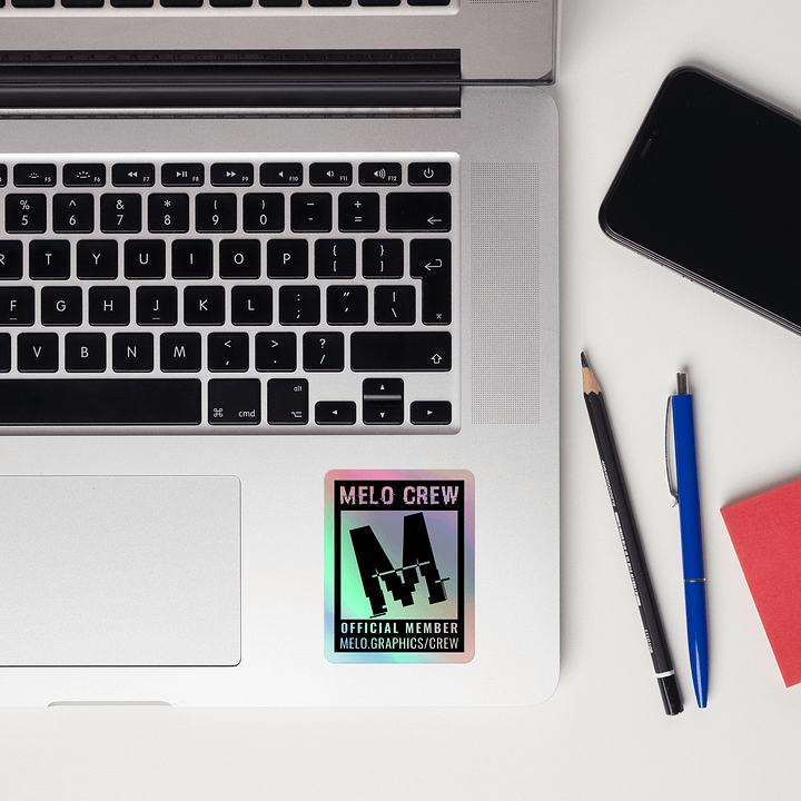 #MeloCrew Official Member - Holographic Sticker | #MadeByMELO product image (2)