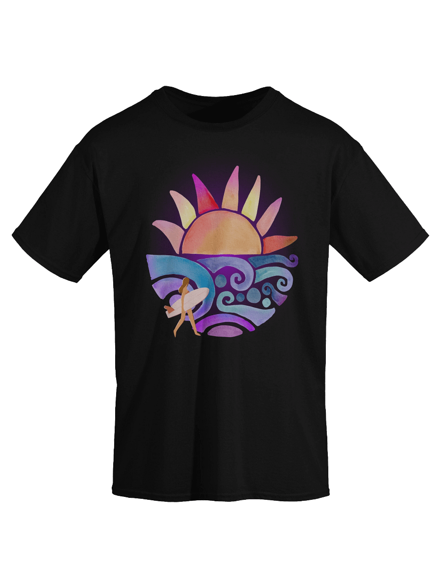 Sunset Surf Vibes Tee | Retro Watercolor Beach Aesthetic product image (29)