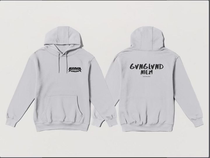 Gvnglvnd block hoodie (gray colorway product image (1)