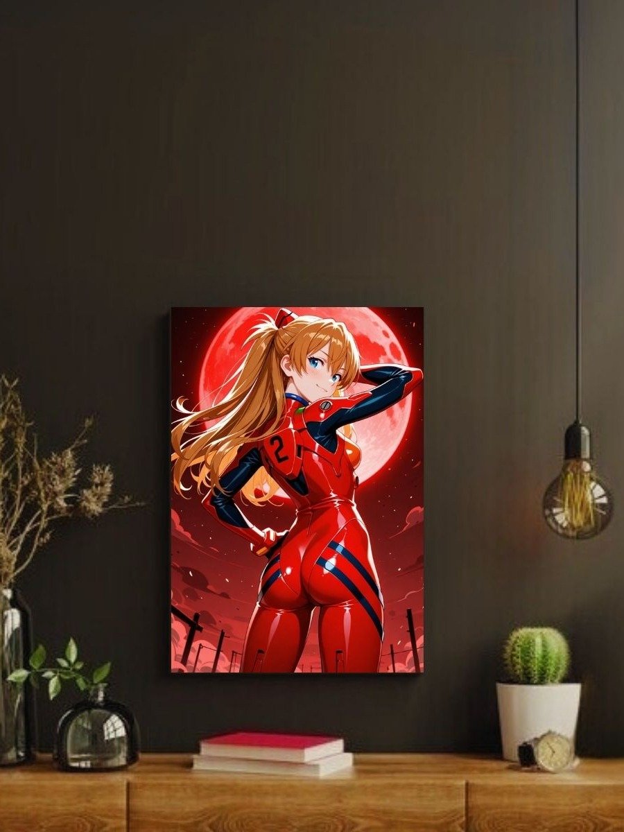 Neon Genesis Evangelion – Asuka Langley Red Moon Radiance – 8x10 Metal Print product image (2)