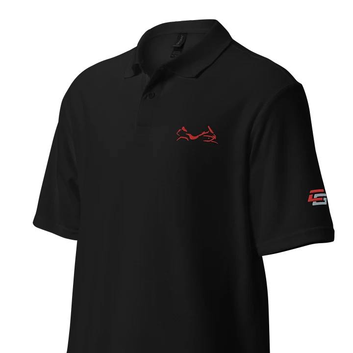 Shadow Wing Polo Shirt Red Embroidery product image (1)