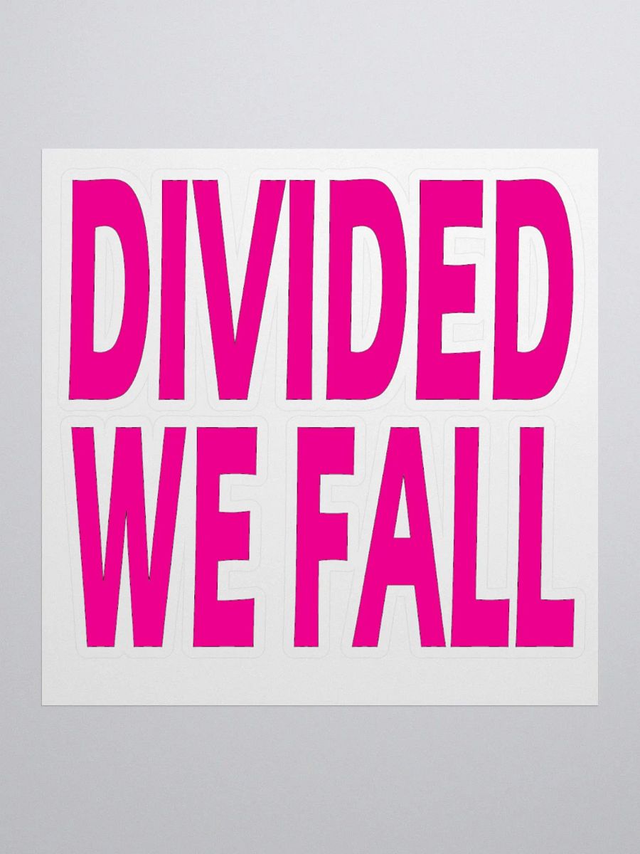Divided We Fall - Pink - Kiss Cut Stickers product image (2)