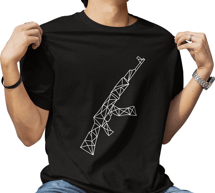 AK-47 illusion T-shirt product image (2)