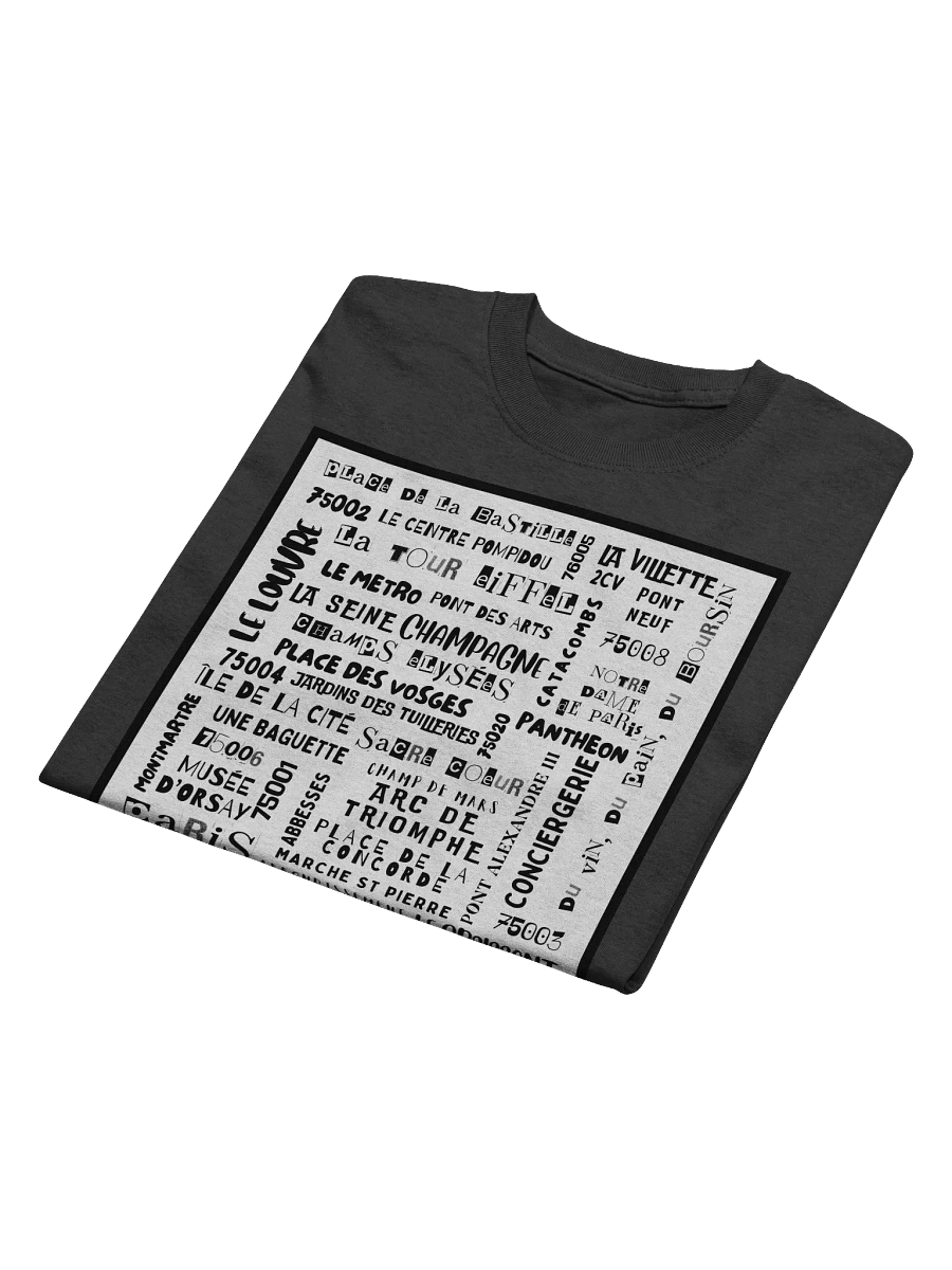 PARIS WORDS - BLACK T-SHIRT product image (6)