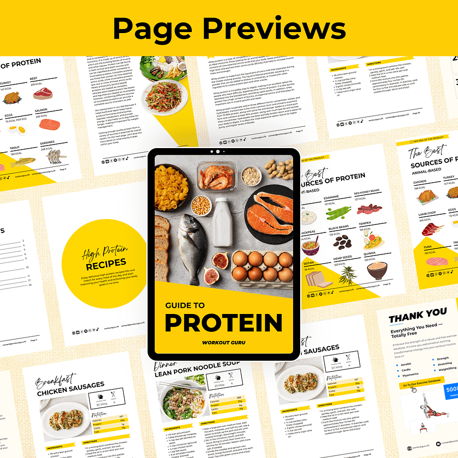 Guide to Protein eBook / High Protein Recipes / Protein Food List product image (4)