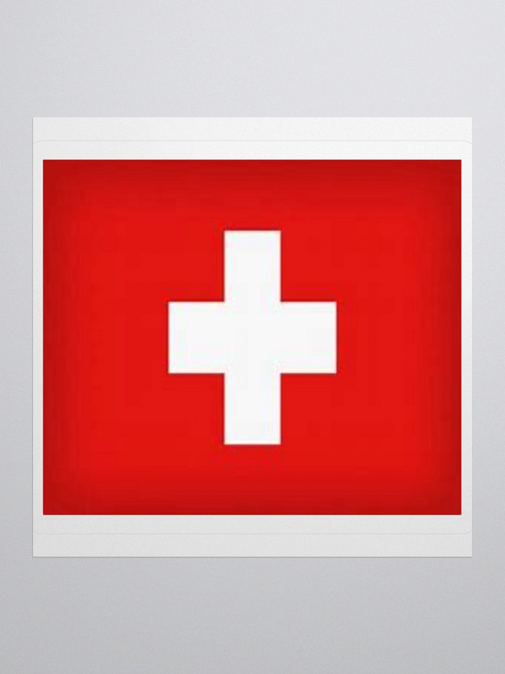 Exclusive Switzerland Flag Kiss-Cut Stickers - High-Quality Vinyl, Multiple Sizes product image (1)
