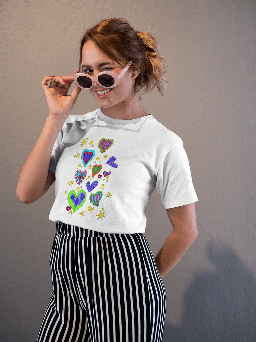 Abstract Hearts and Stars Unisex Tee product image (9)