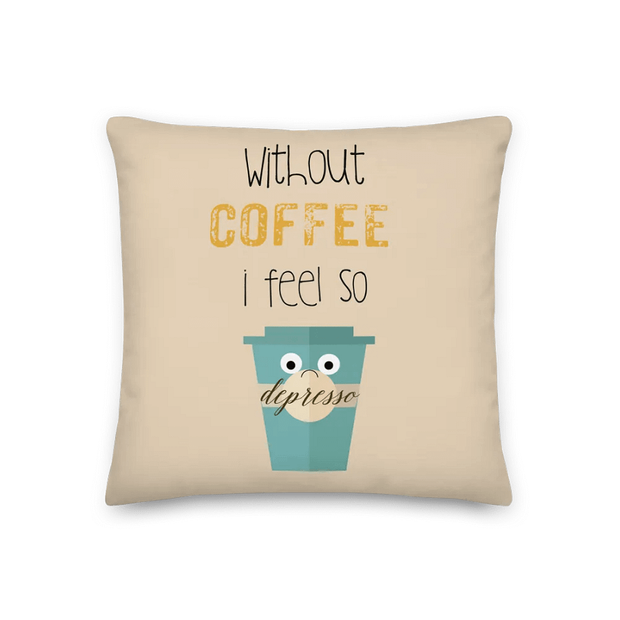 Depresso Coffee All-Over Print Pillow product image (1)