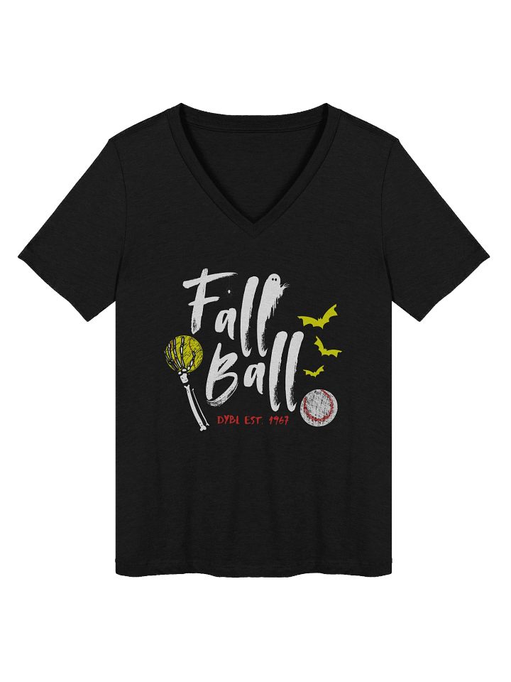Adult 'Fall Ball' Women's V-neck T-shirt product image (1)