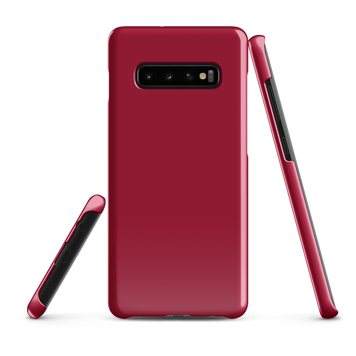 Cherry Red Solid Color Samsung® Glossy Snap Case product image (3)