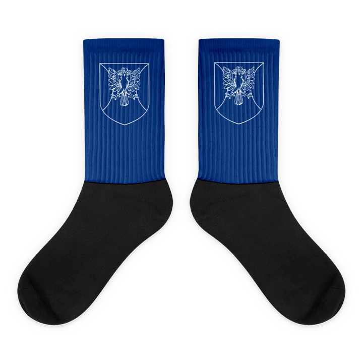 White Colorless Emblem Socks product image (1)