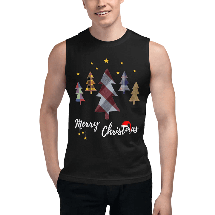 Happy Holidays in Christmas Muscle Tank product image (1)