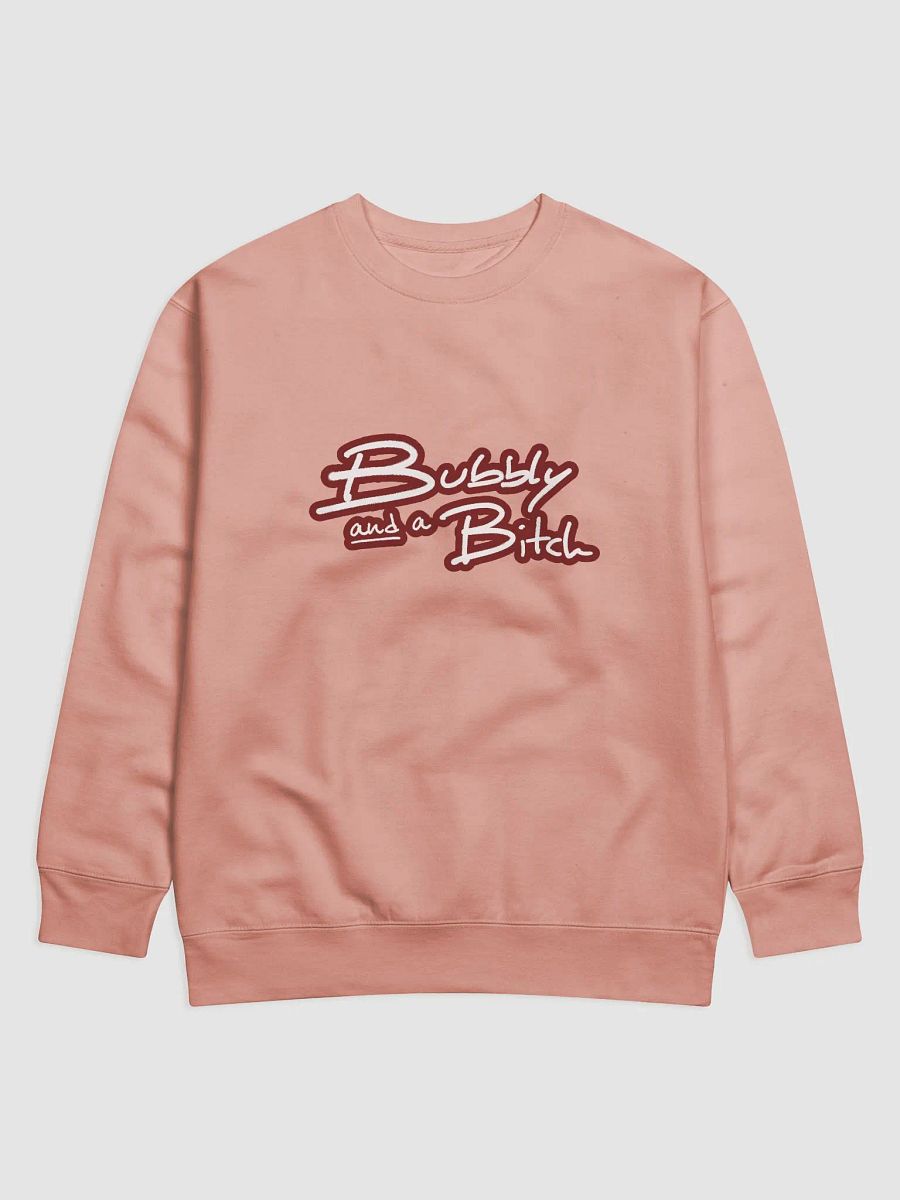 Bubbly and a B*tch (lined design, #6D1616) Printed Premium Cotton Crewneck product image (9)