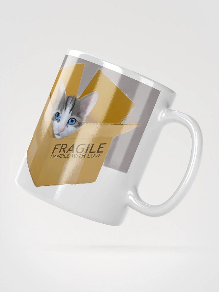 Handle With Love White Kitten Mug product image (3)