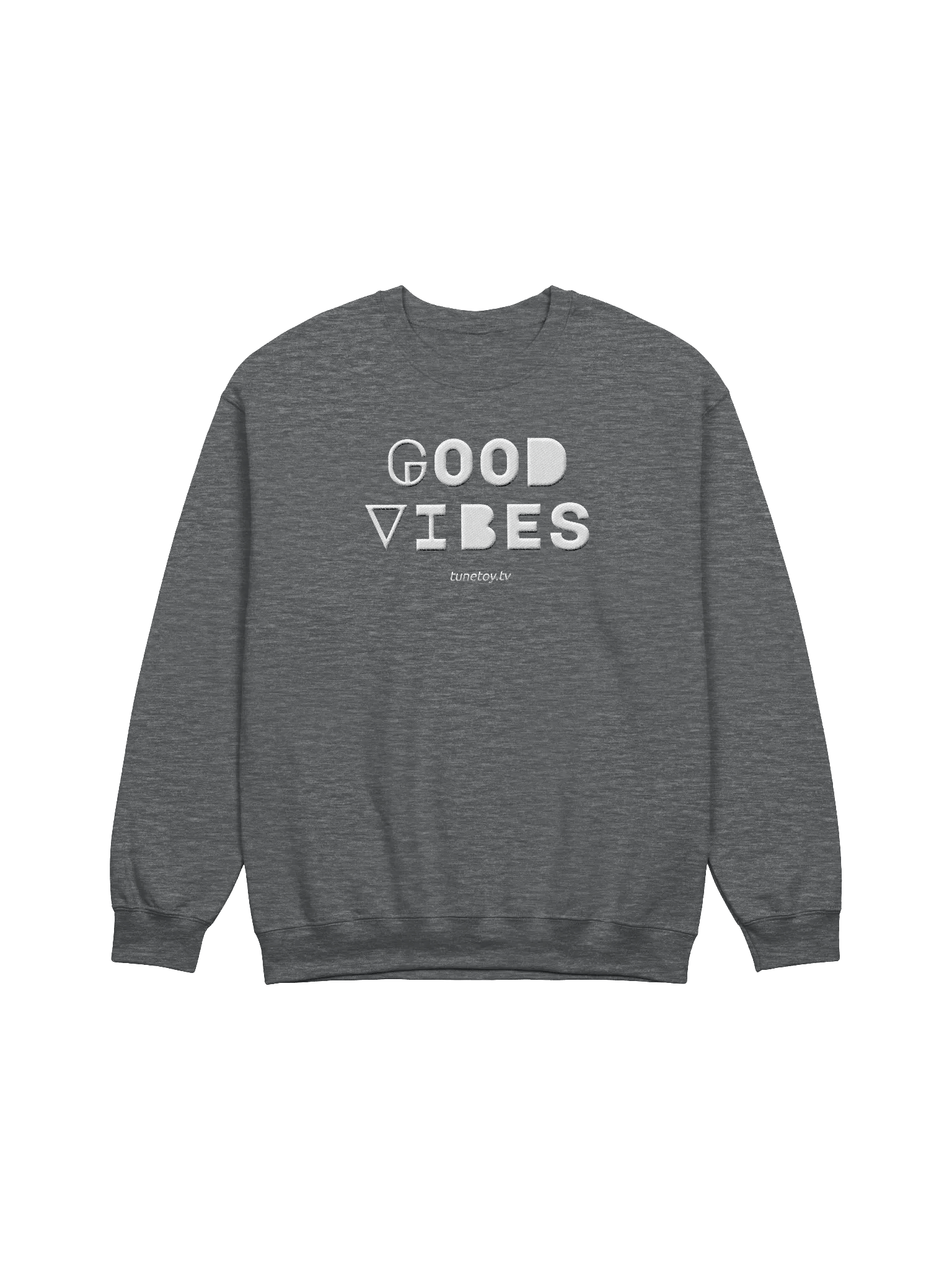 Embroidered Good Vibes Midweight Unisex Crewneck Sweatshirt product image (7)