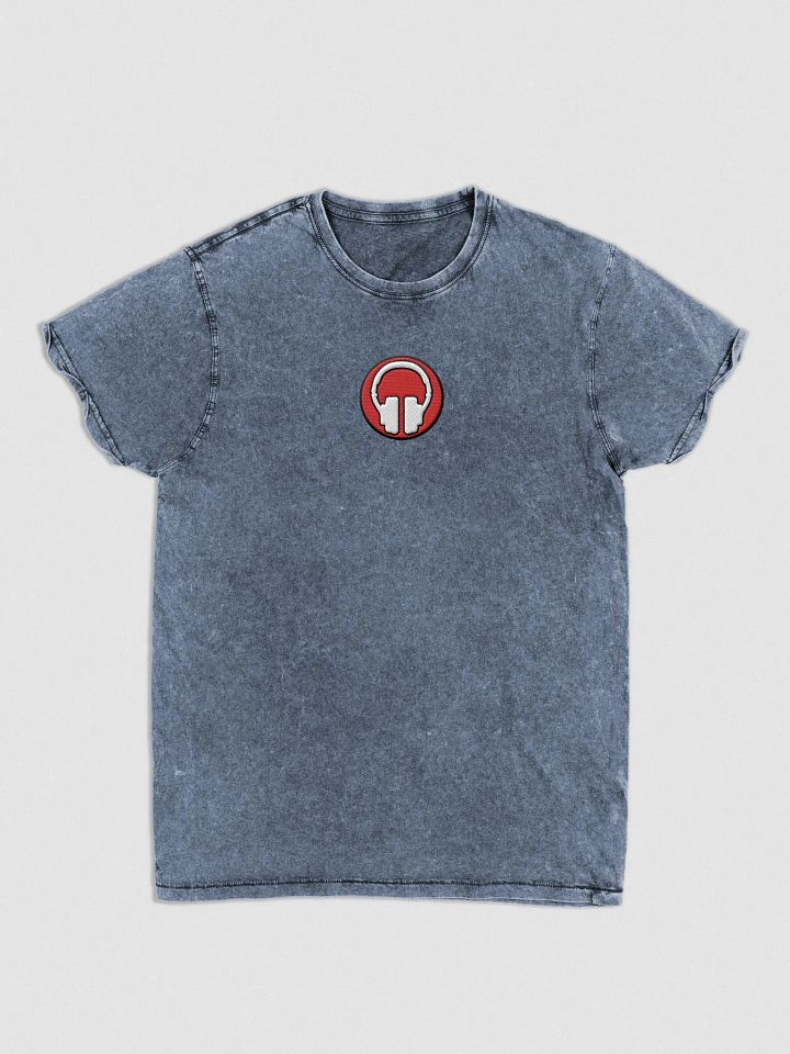 Front & Centre Headphones Embroidered Husky Denim T-Shirt product image (1)